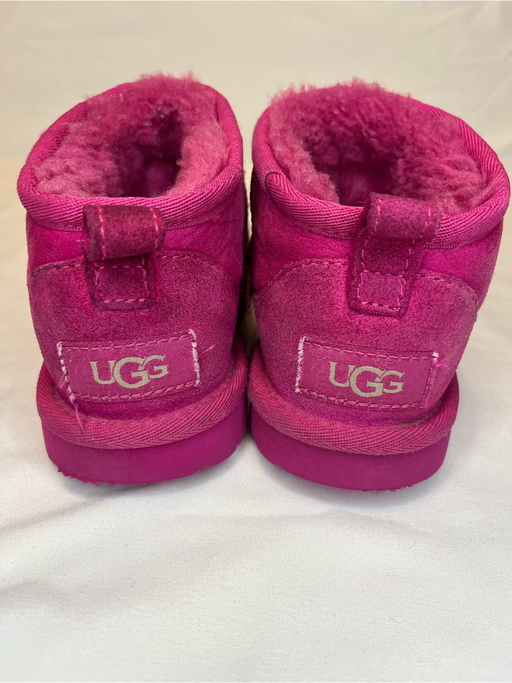UGG Kids Shearling Lined Slip-On Boots - Pink